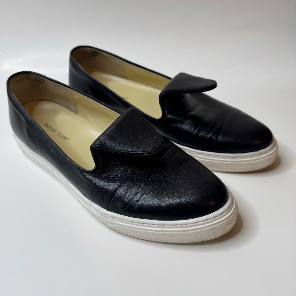 Sarah Flint Women's Black Slip-On Loafers